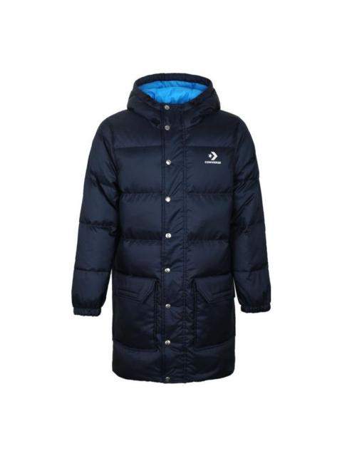 Converse Long Down Puffer Jacket 'Navy Blue' 10006882-A02