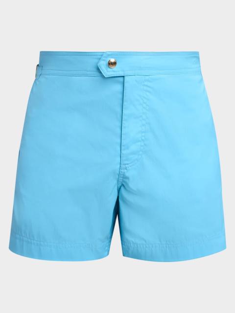 TOM FORD Men & apos;s Mesh-Lined Poplin Swim Trunks