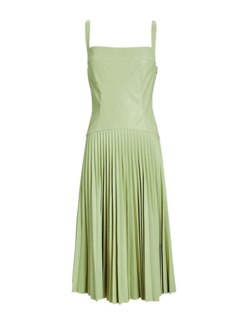 Proenza Schouler Pleated Faux Leather Midi Dress