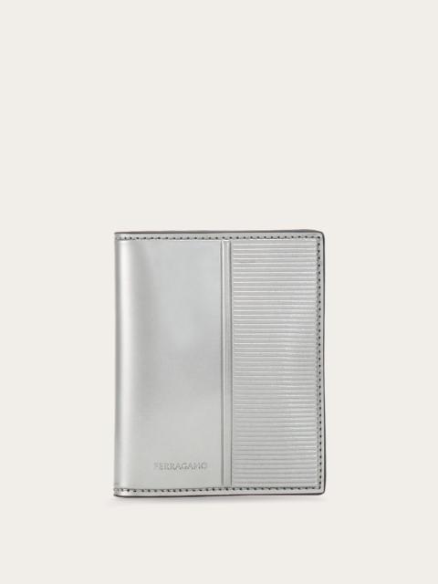 FERRAGAMO Credit card holder with knurled detailing