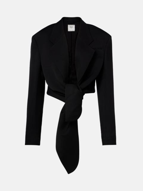 Calvin Klein Collection Petunia striped cropped jacket