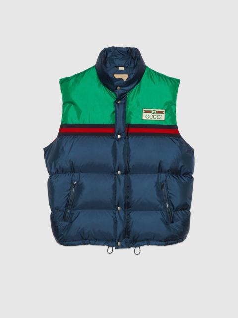 Nylon satin padded vest