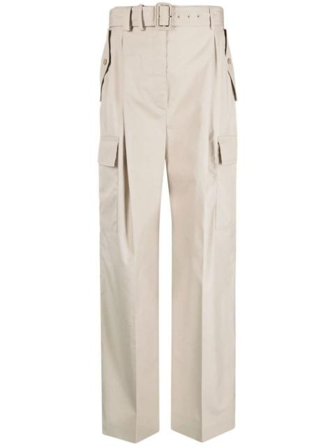 Prada belted wide-leg trousers