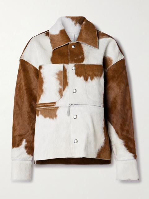 CORDOVA Highlands convertible paneled calf hair jacket Brown