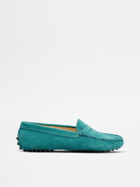 Tod's GOMMINO DRIVING SHOES IN SUEDE - GREEN