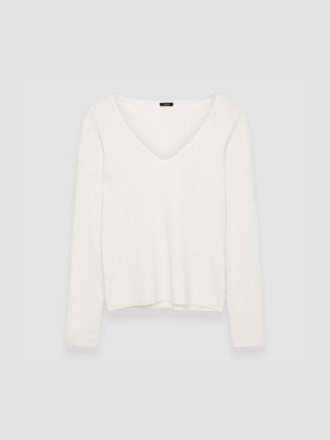 JOSEPH Silk Stretch V Neck Top