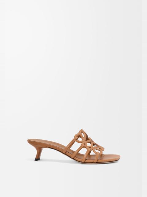 Petal Anagram slide in soft calfskin
