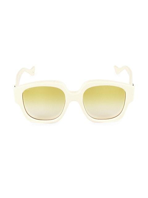 GUCCI Off-White Square Sunglasses