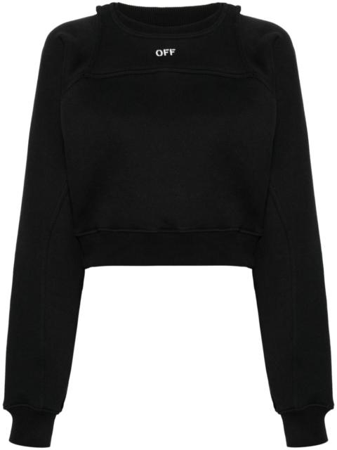 Off-White cropped layered sweatshirt