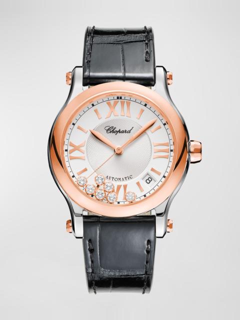 Chopard Happy Sport 36mm 18K Rose Gold 7-Diamond Watch