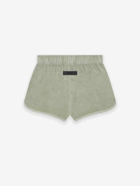 ESSENTIALS Womens Velour Beach Short