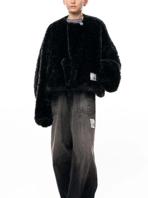 Maison MIHARAYASUHIRO Roll-up Hem Faux Fur Jacket