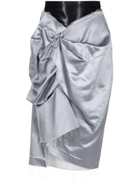 Maison Margiela deconstructed satin pencil skirt