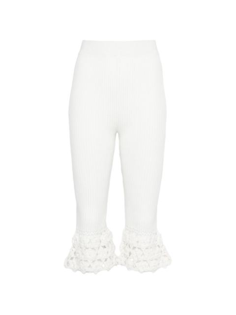 GANNI crochet ribbed trousers