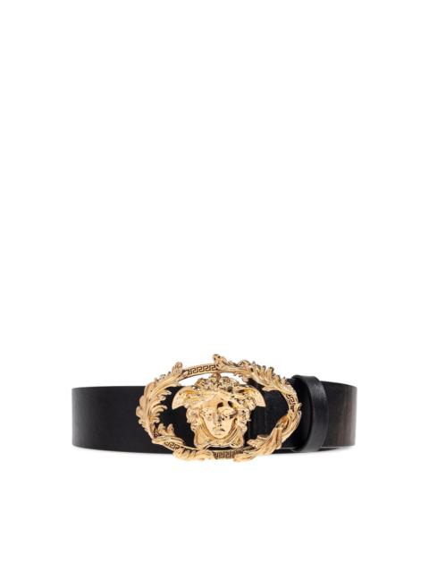 VERSACE MEDUSA-HEAD LEATHER BELT