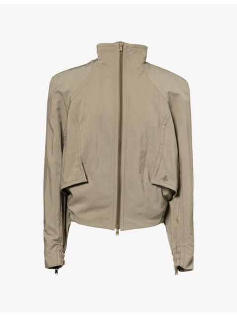 Vivienne Westwood Logo-Embroidered Soft-Shell Harrington Jacket