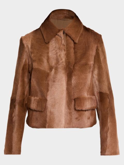 Brunello Cucinelli Capretta Goat Shearling Single-Breasted Jacket