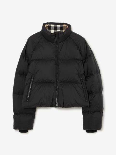 Burberry Logo Appliqué Cropped Puffer Jacket
