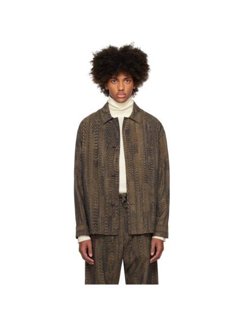 Lemaire Brown FreelingWaters Edition Printed Pyjama Shirt