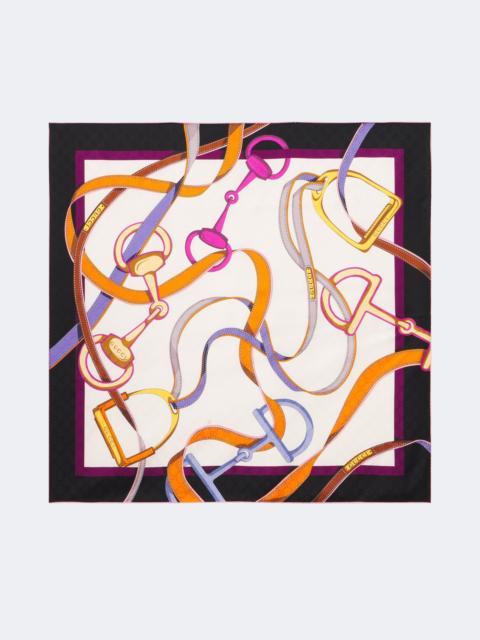 GUCCI Printed silk twill scarf