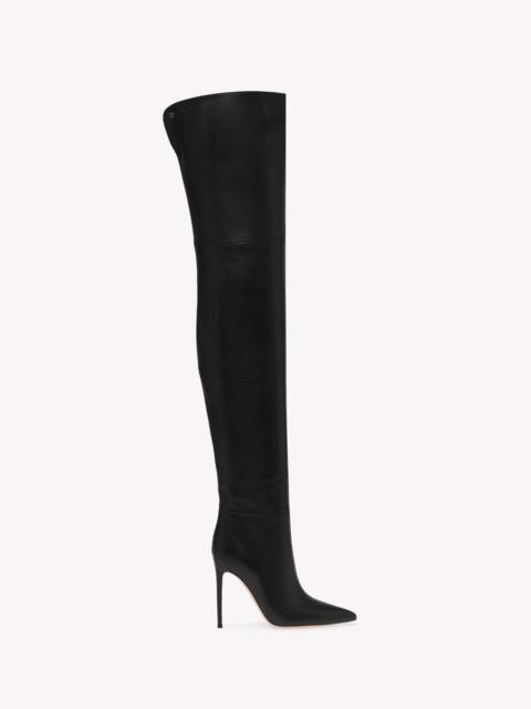 Gianvito Rossi Leather Over-The-Knee Boots black