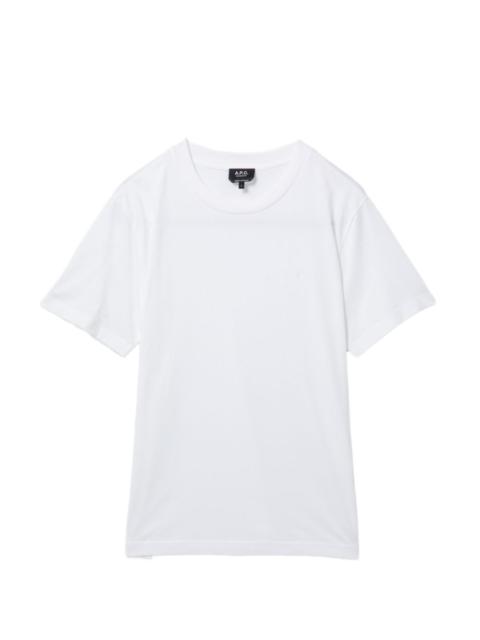A.P.C. logo-embroidered round neck T-shirt