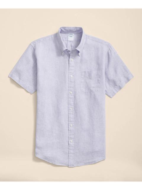Brooks Brothers Irish Linen Short-Sleeve Sport Shirt