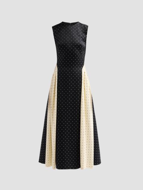 LELA ROSE Women's Alexis Polka Dot Jacquard Midi-Dress - Black