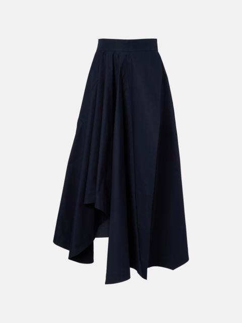 Givenchy Asymmetric cotton poplin maxi skirt
