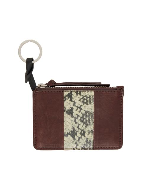Dries Van Noten Brown & Green Calfskin Wallet