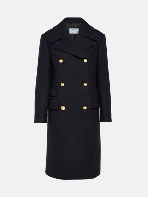 Prada 처녀 모직 더블 브레이드 코트