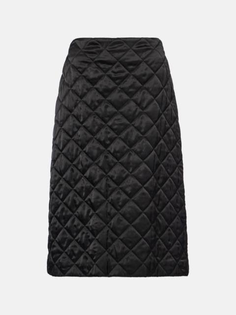 Jil Sander Quilted satin midi skirt