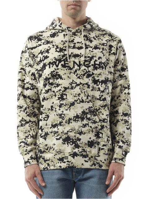 Givenchy Camo All Over Hoodie in Pearl Beige/Black
