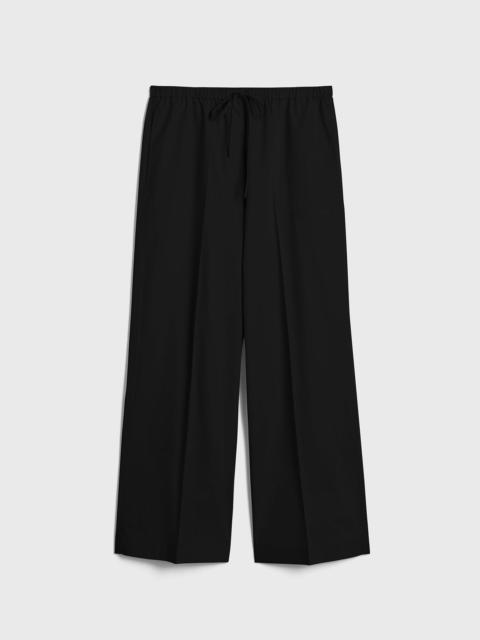 Cotton drawstring trousers black