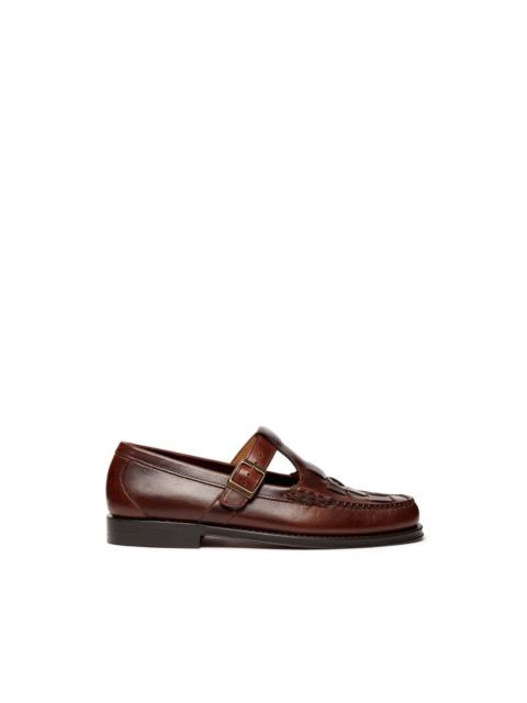 G.H.BASS buckle-fastening leather loafers