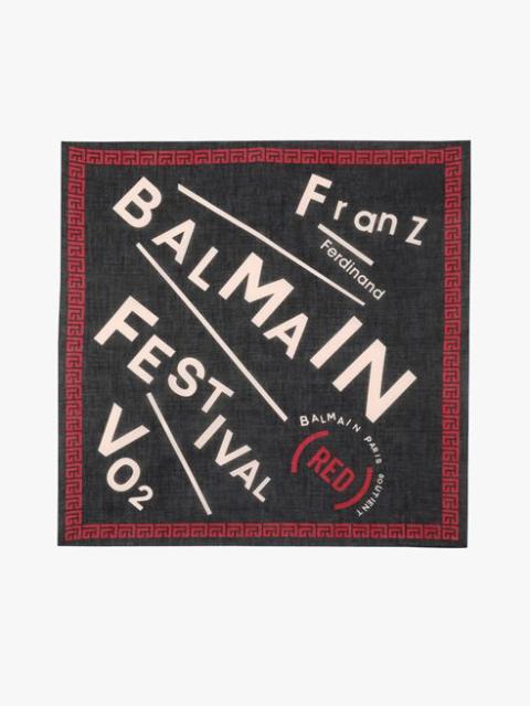 Balmain (Balmain) RED - Black and red cotton bandana