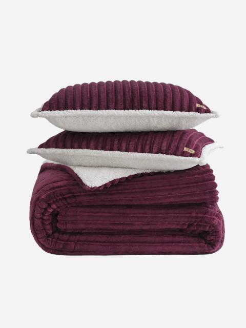 UGG ® Avery Ribbed Set Twin/TXL Polyester Bedding in Wild Grape