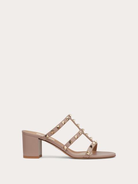 Valentino ROCKSTUD CALFSKIN LEATHER SLIDE SANDAL 60 MM