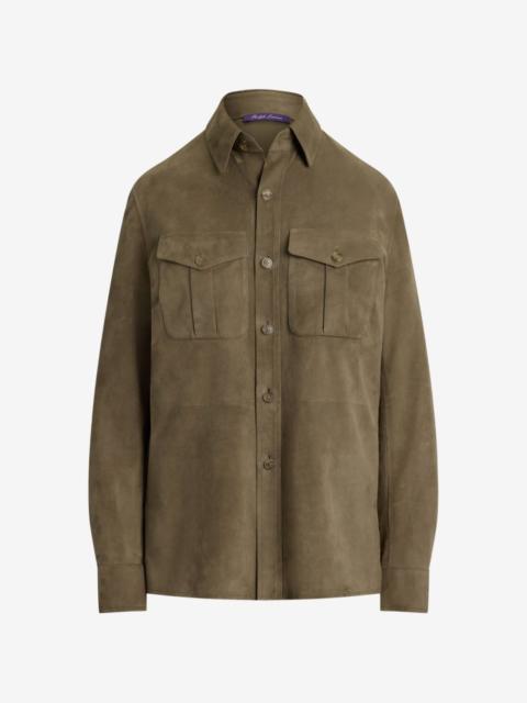 Ralph Lauren button-up suede shirt