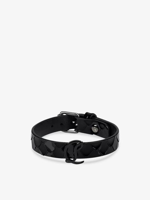 Christian Louboutin Logo-buckle leather bracelet
