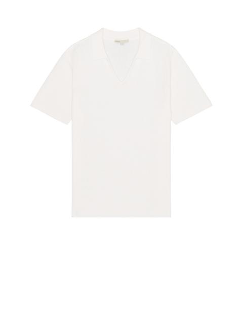 onia Cotton Crochet Johnny Collar Polo