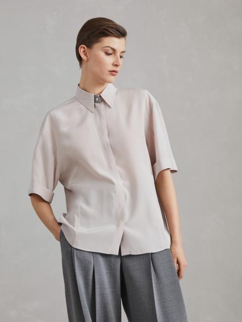 Brunello Cucinelli Silk crêpe de Chine shirt with precious buttonhole