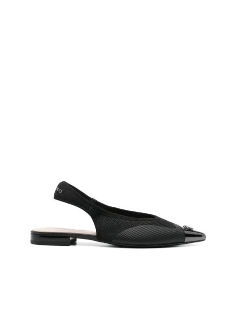 PINKO lurex-detail ballet flats
