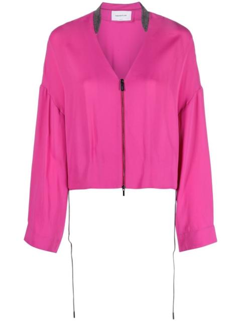 FABIANA FILIPPI V-neck zip-up jacket
