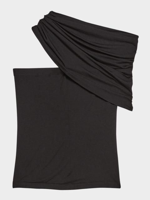 Cloud Jersey Asymmetric Sash Top