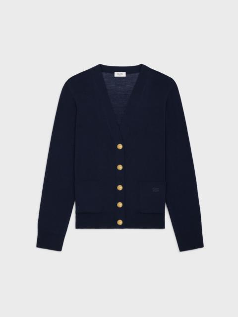 CELINE triomphe cardigan in fine wool