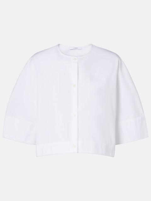 Givenchy Logo cropped cotton poplin shirt