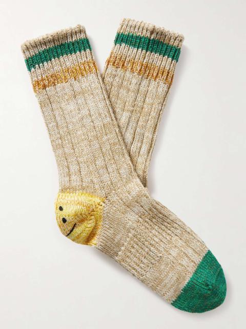 Kapital Intarsia Cotton and Hemp-Blend Socks