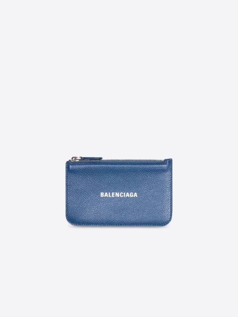 BALENCIAGA Women's Cash Large Long Coin And Card Holder in Blue