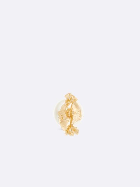 Dior Tribales Gemini Earring Gold-Finish Metal and a White Resin